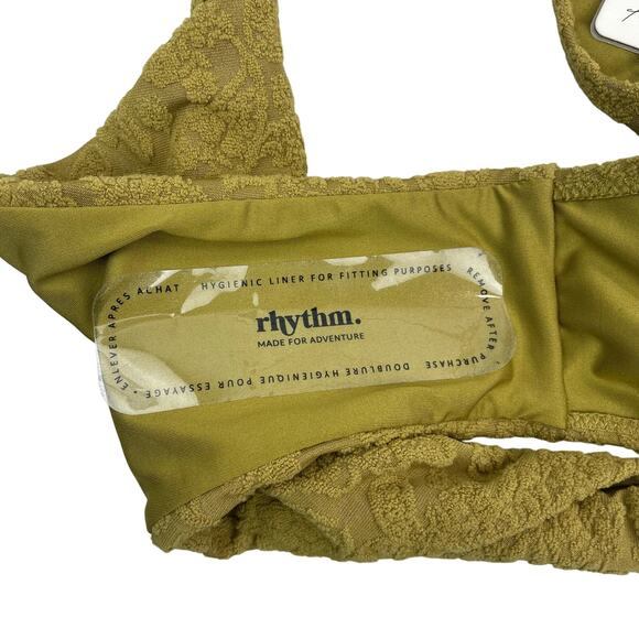 RHYTHM. X Free People Paisley Hi String Bikini Bottoms Sz XL Pistachio - Picture 7 of 9